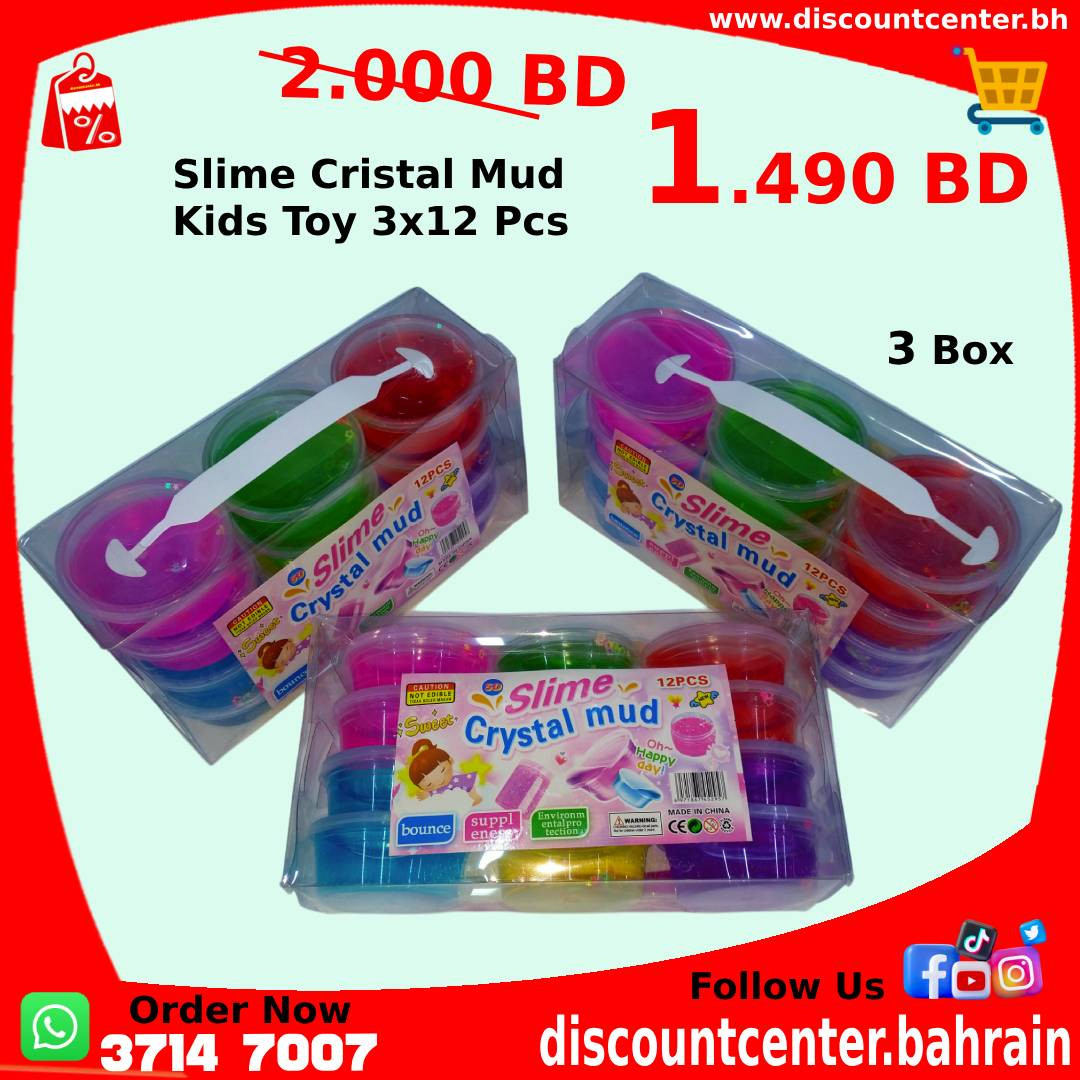 Slime Cristal Mud Kids Toy 3x12 Pcs