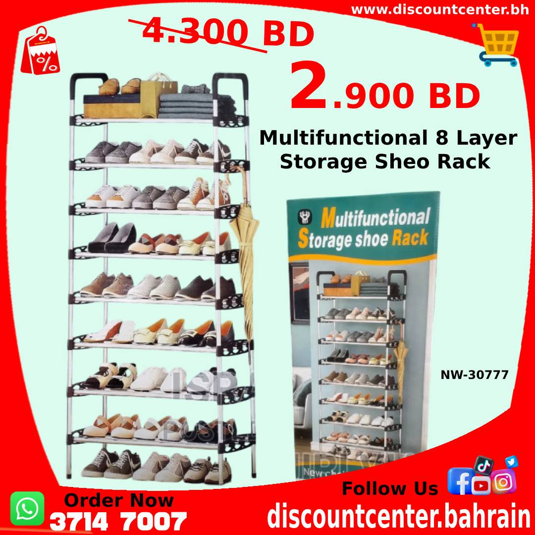 Multifunctional 8 Layer Storage Shoe Rack