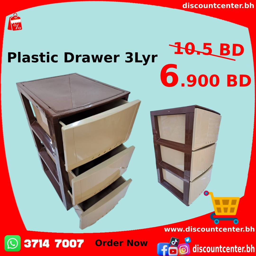 Plastic Drawer 3 Layer