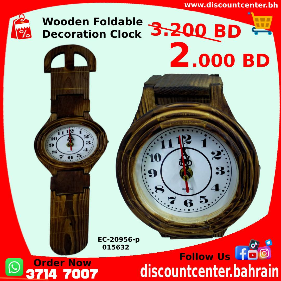 Wooden Foldable Decorations Clock